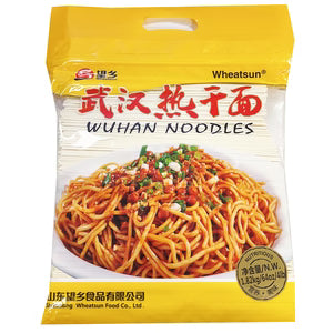 望乡武汉热干面包装展示，还原地道碱水面风味