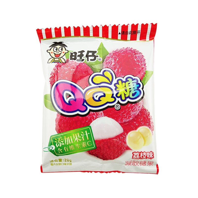 旺仔 QQ 软糖荔枝味独立包装，方便携带随时补充能量。