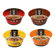 维力一度赞四盒特惠装碗面组合，包含多种口味的方便面包装展示。