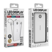 WK WP-153 LED 显示自带线移动电源