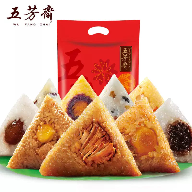五芳斋粽子 400g 真空包装主图，展示中华老字号品牌与江南风味礼盒外观