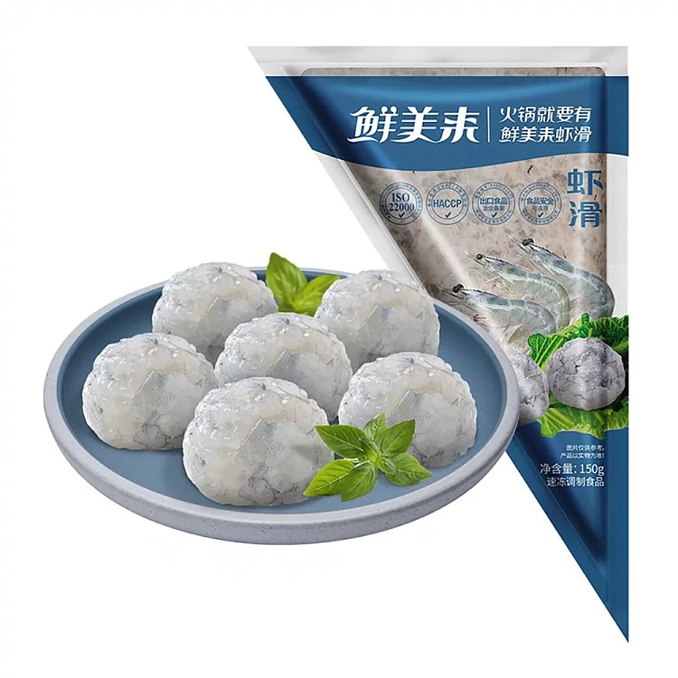 鲜美来 150g 小包装虾滑，适合单人速食或尝鲜
