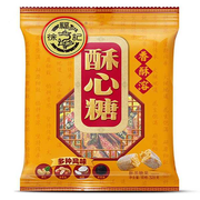 徐福记酥心糖 328g 混合口味装正面包装图，展示花生、芝麻、腰果和椰蓉四种风味。