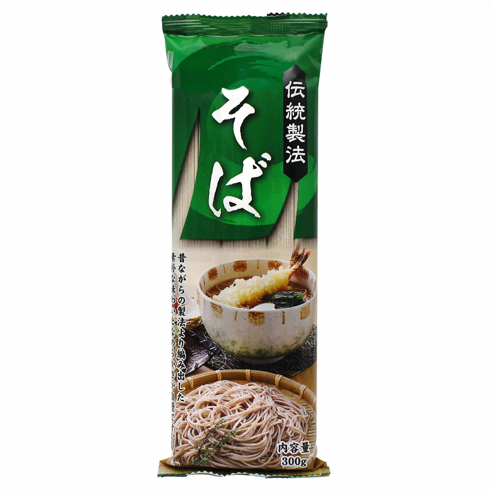 山本制粉荞麦面 300g 包装正面，日本原装进口低脂主食