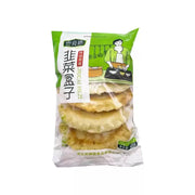 一食德台湾手作韭菜盒子包装正面，展示 420g 冷冻面点外观