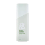 ZENA 植萃修护洗发水 300ml 正面图，白色与浅绿色拼接瓶身，印有 REPAIR SHAMPOO 字样。