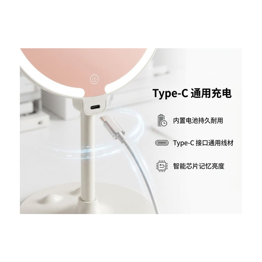 Type - C 充电接口特写图，展示机身侧面充电口及连接线缆，右侧配有中文卖点说明文字。