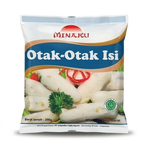 Minaku 印尼风味鱼糕电商展示图，呈现 Q 弹质感与南洋风味包装