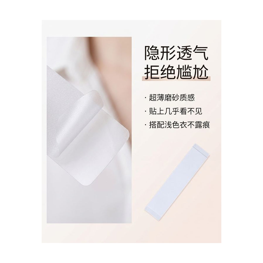 防走光贴局部细节图，配有中文卖点说明，强调隐形透气与拒绝尴尬。
