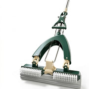 刷拖一体海绵拖把头细节图，展示前端硬毛刷与高密度海绵结构