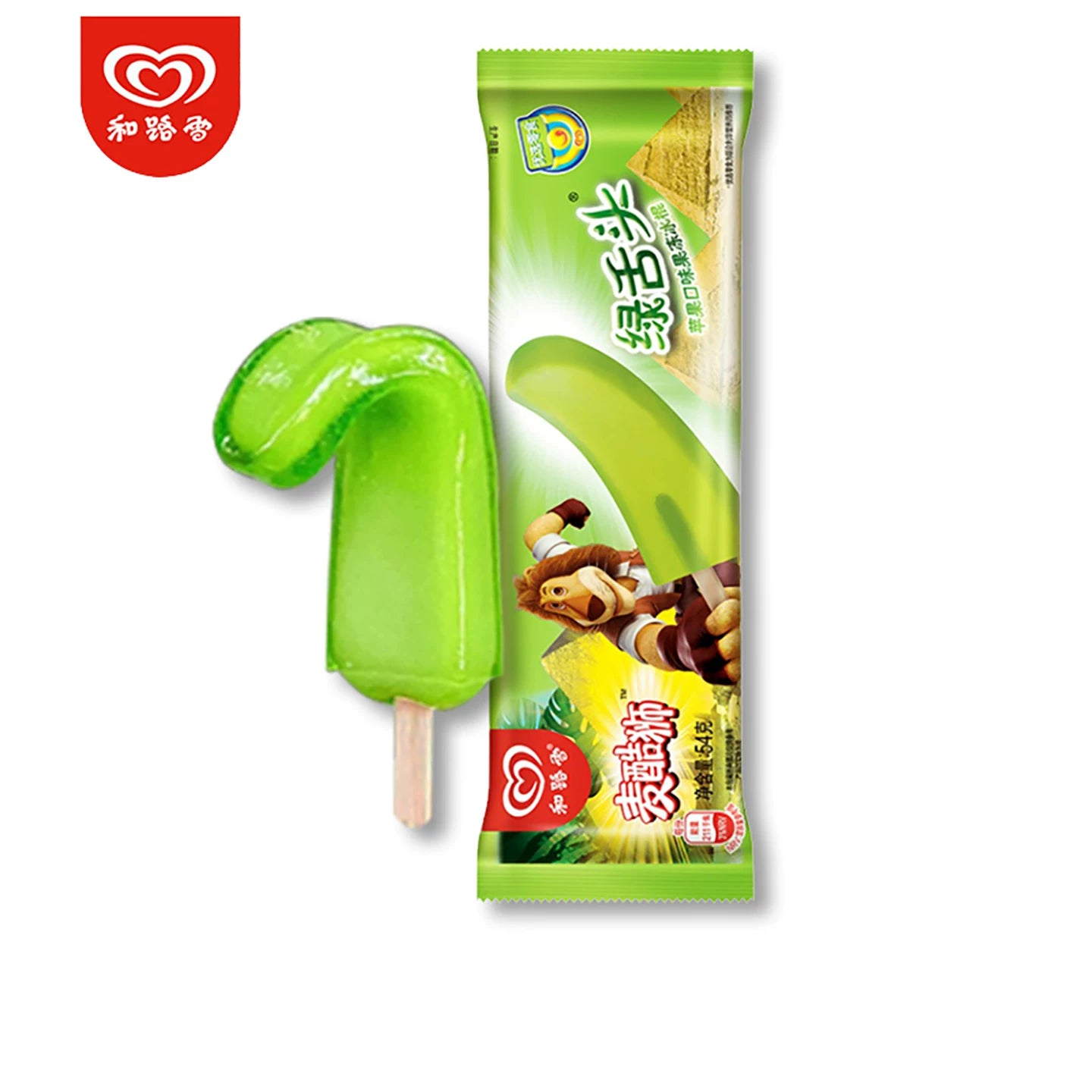 手机屏幕展示的和路雪绿舌头冰棍商品详情页截图